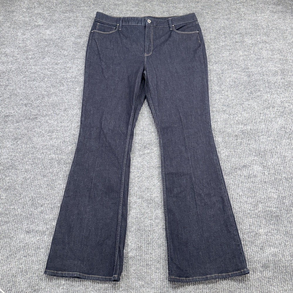 White House Black Market Bootcut Jeans Womens 18L Blue High Rise Stretch Tall